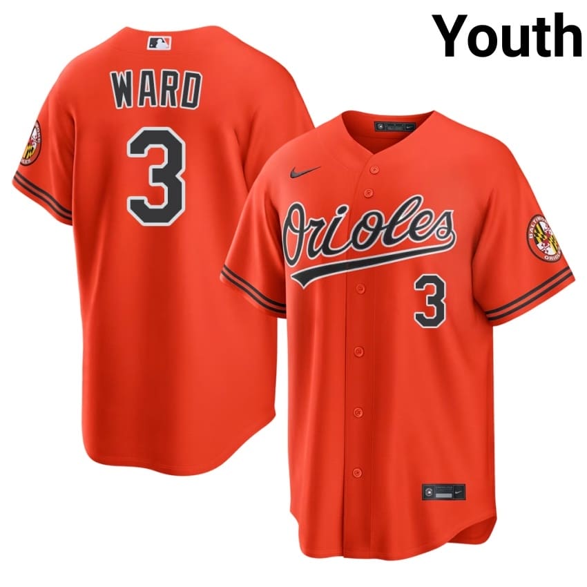 Baltimore Orioles Taylor Ward Orange #3 Youth 2026-27 Jerseys 860467-444