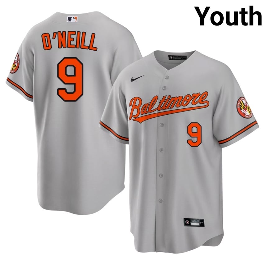 Birdland Tyler O'Neill Gray #9 Youth MLB Jerseys 411533-370