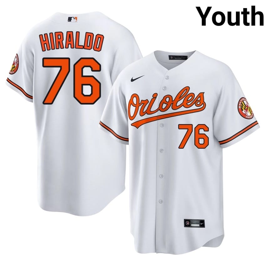 The Birds Yaramil Hiraldo White #76 Youth Stitched Jersey 892997-209