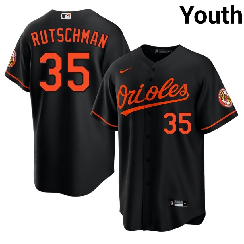 BAL Adley Rutschman Black #35 Youth Authentic Jersey 605749-341