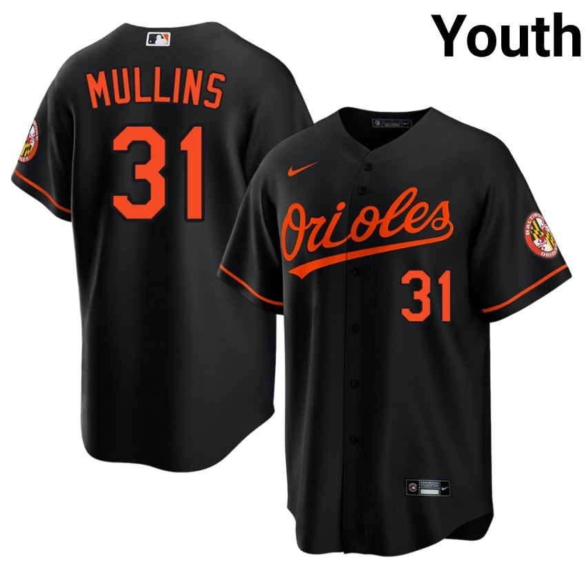 BAL Cedric Mullins Black #31 Youth Embroidery Jersey 840202-464