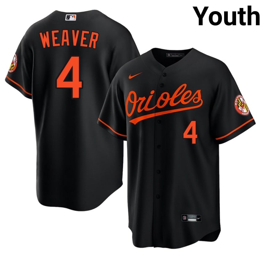Baltimore Orioles Earl Weaver Black #4 Youth Popular Jerseys 984162-340