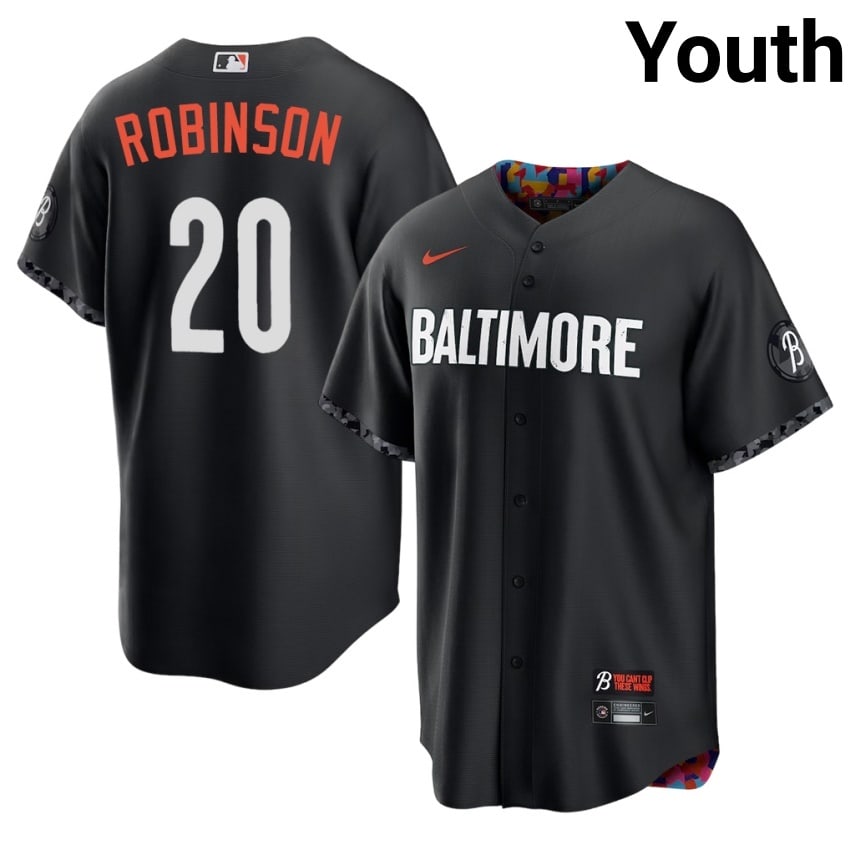 BAL Frank Robinson Black City Connect #20 Youth Game Jerseys 430154-983
