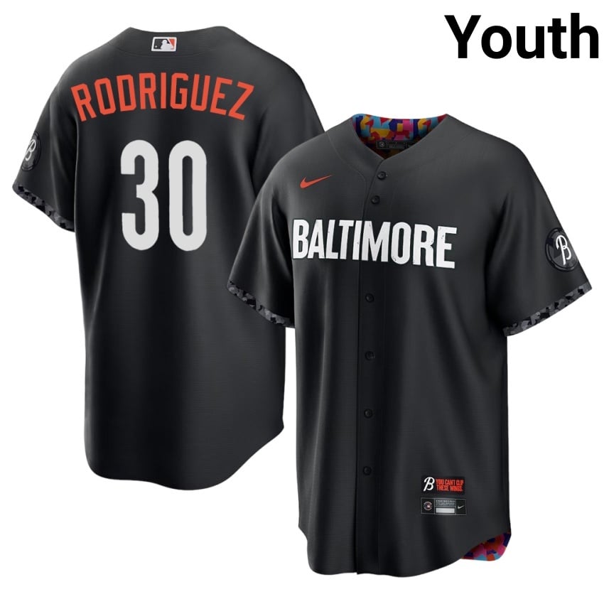 Orioles Grayson Rodriguez Black City Connect #30 Youth Authentic Jerseys 142249-711
