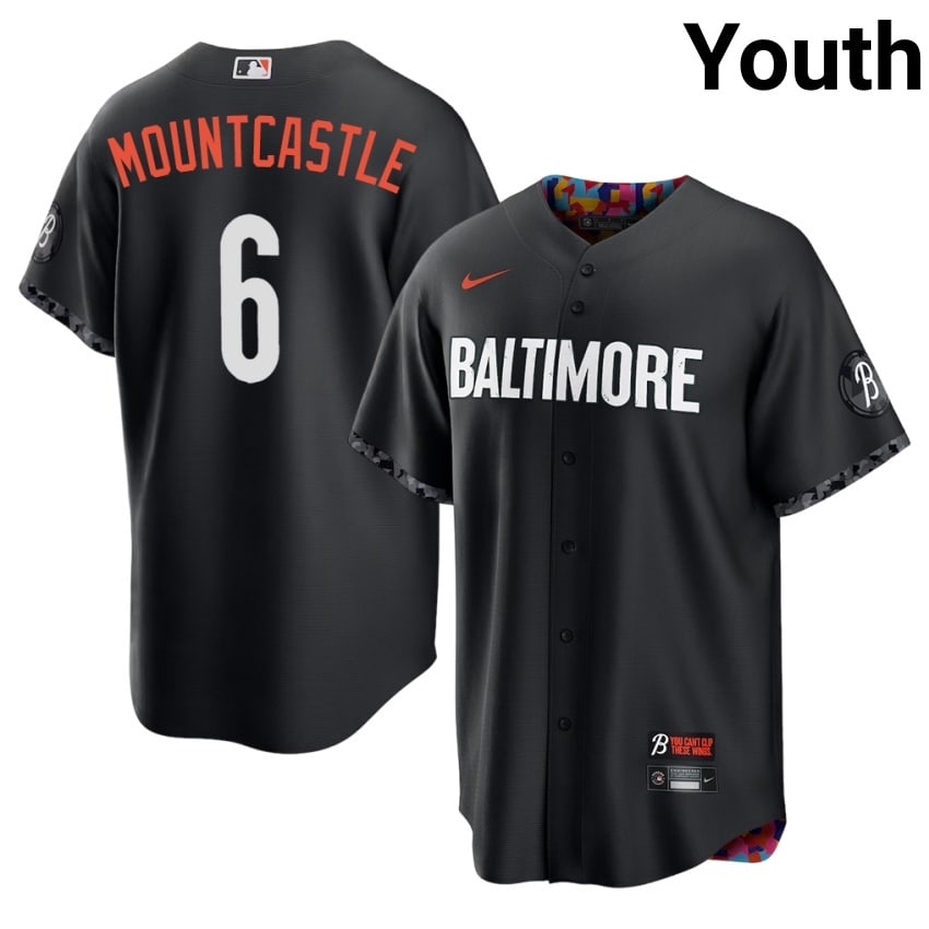 Baltimore O's Ryan Mountcastle Black City Connect #6 Youth 2026 Jersey 389171-892