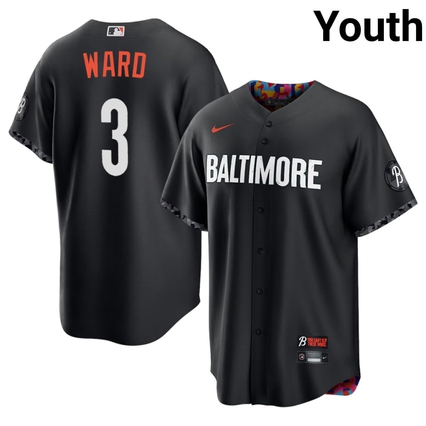 Orange Birds Taylor Ward Black City Connect #3 Youth MLB Jerseys 508373-364