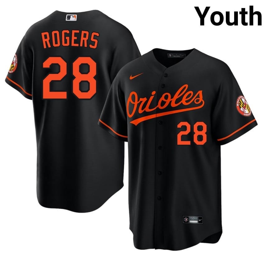 Birds Trevor Rogers Black #28 Youth Stitched Jerseys 920778-934